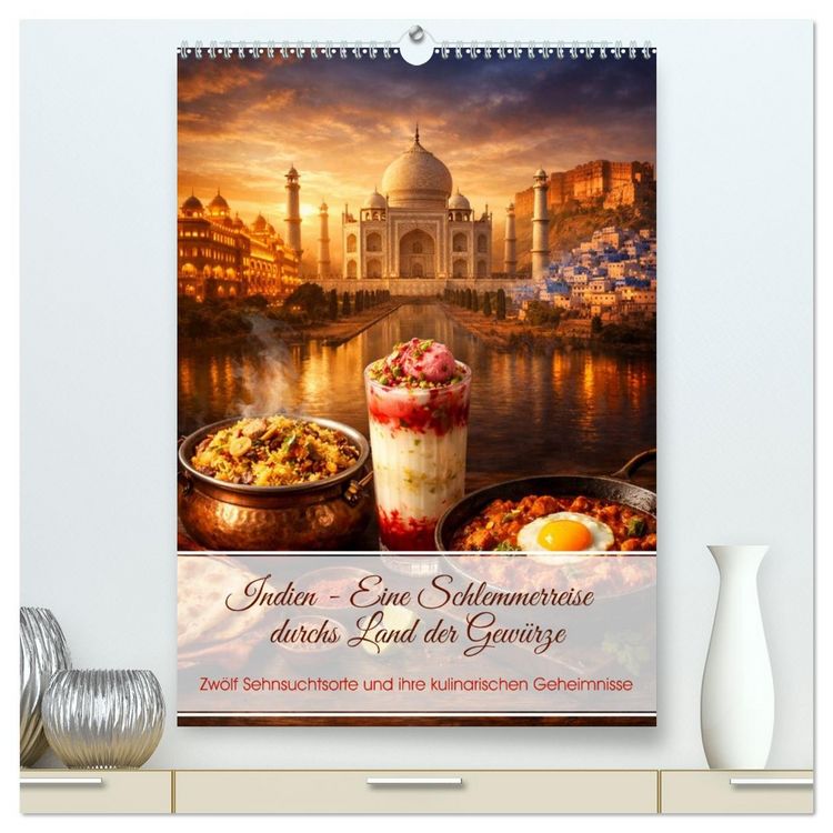 Produktbild: Indien - Eine Schlemmerreise durchs Land der Gew&uuml;rze (hochwertiger Premium Wandkalender 2027 DIN A2 hoch), Kunstdruck in Hochglanz