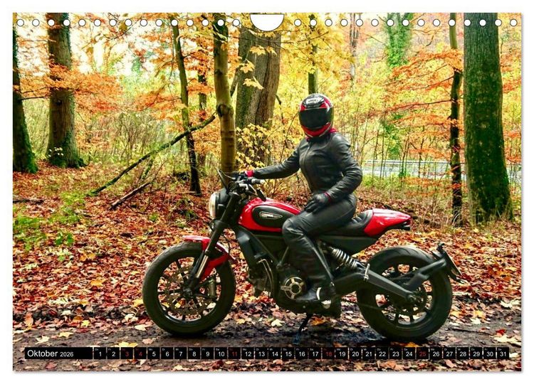 Produktbild: Scrambler Motorr&auml;der Individuell - Stylisch - Abenteuerlich (Wandkalender 2026 DIN A4 quer), CALVENDO Monatskalender