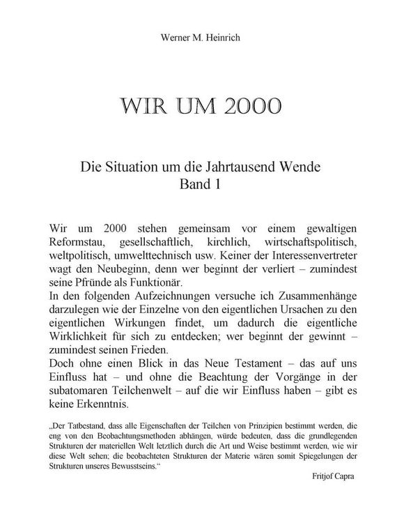 Produktbild: Wir Um 2000 - Band 1