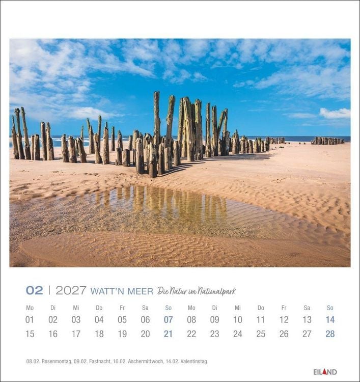 Produktbild: Watt'n Meer Postkartenkalender 2027 - Die Natur im Nationalpark