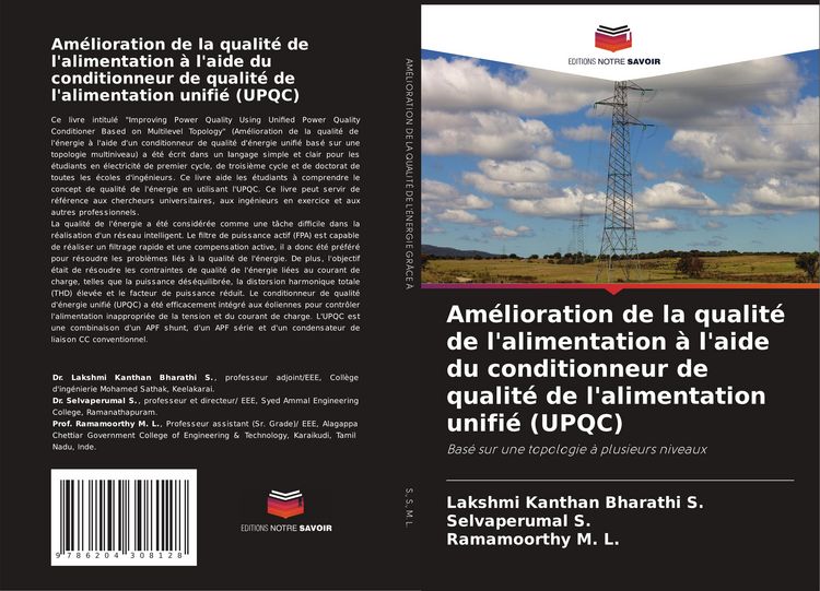 Produktbild: Am&eacute;lioration de la qualit&eacute; de l'alimentation &agrave; l'aide du conditionneur de qualit&eacute; de l'alimentation unifi&eacute; (UPQC)