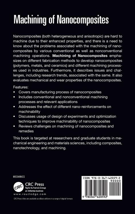 Produktbild: Machining of Nanocomposites