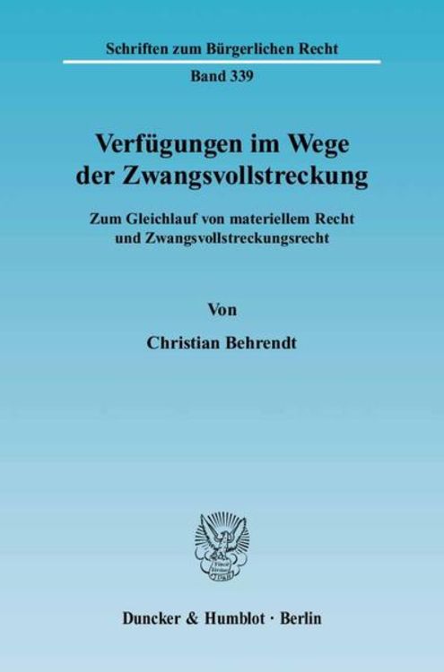 Produktbild: Verf&uuml;gungen im Wege der Zwangsvollstreckung.