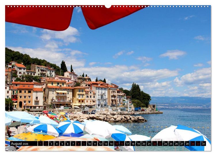 Produktbild: Kroatische Adria - Von Opatija bis Krk (hochwertiger Premium Wandkalender 2026 DIN A2 quer), Kunstdruck in Hochglanz