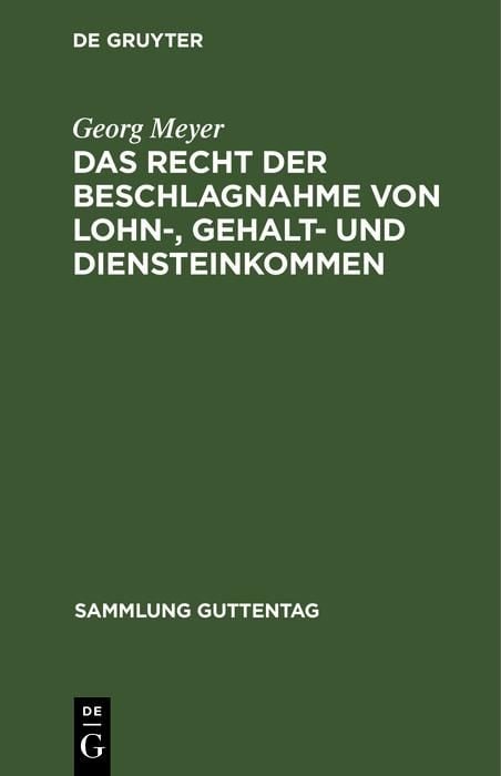 Produktbild: Das Recht der Beschlagnahme von Lohn-, Gehalt- und Diensteinkommen