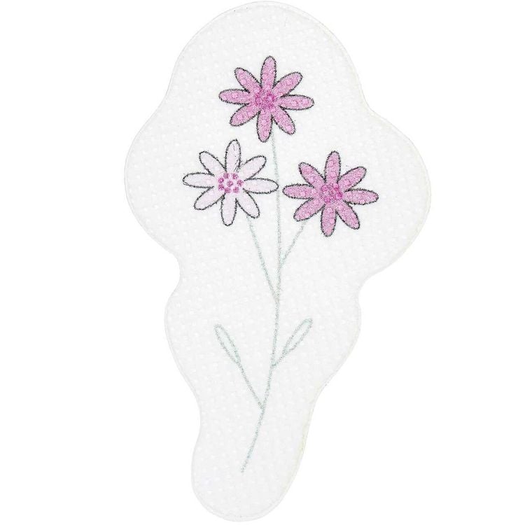 Produktbild: Stick & Stitch Packung, Blumen, bunt, 21 Stk., inkl. wasserl&ouml;slicher, bedruckter Stickvorlage, Stickgarn, Sticknadel und Anleitung
