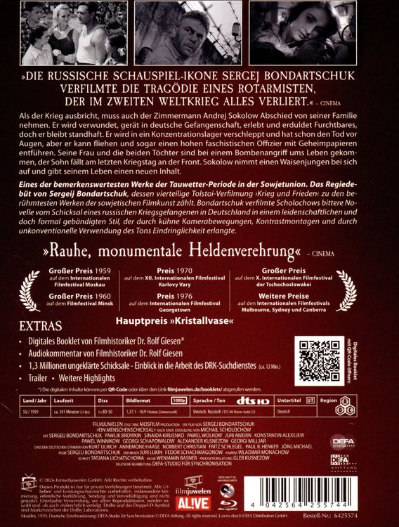 Produktbild: Ein Menschenschicksal (Filmjuwelen / DEFA) (Blu-ray)