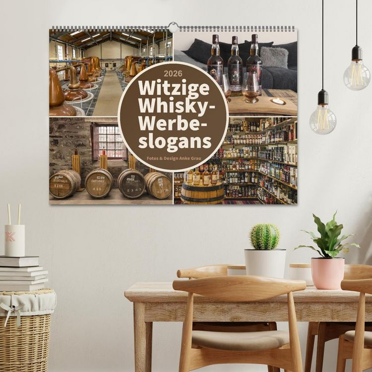 Produktbild: Witzige Whisky-Werbeslogans (Wandkalender 2026 DIN A2 quer), CALVENDO Monatskalender