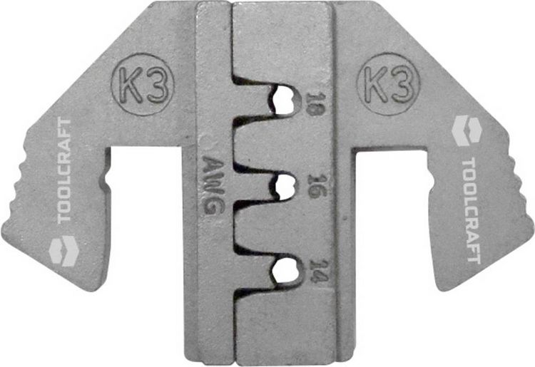 Produktbild: TOOLCRAFT PLE-0K3 Crimp-Eins&auml;tze Geeignet f&uuml;r Stecker: DEUTSCH Quetschbereich AWG: 14 bis 18 awg Passend f&uuml;r Marke (Zangen): TOOLCRAFT PZ-500