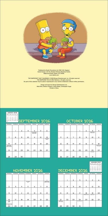 Produktbild: The Simpsons Broschurkalender 2027