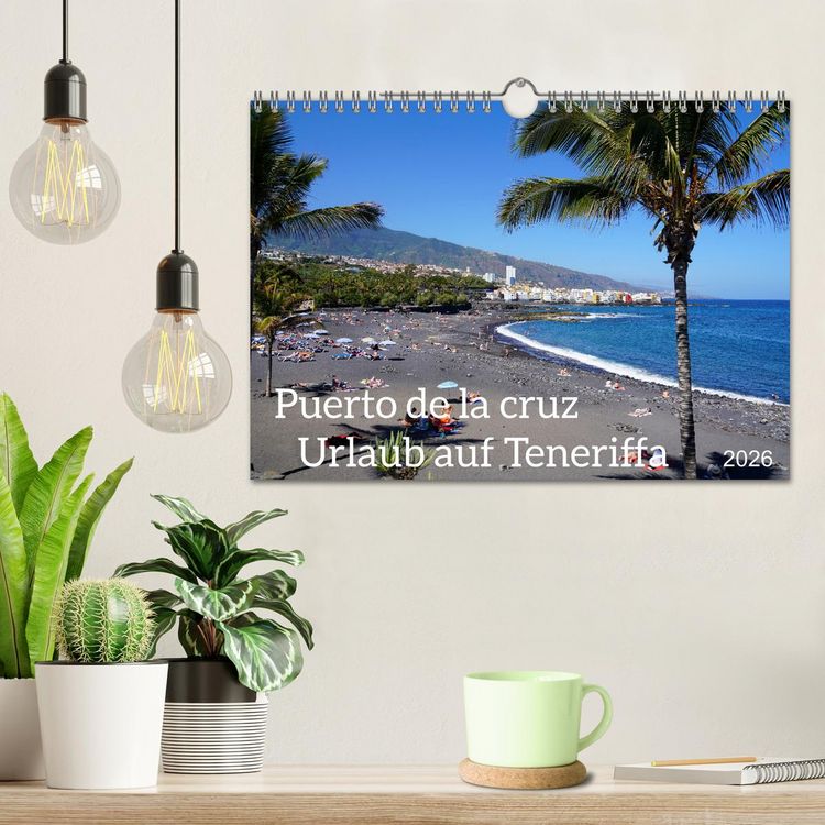 Produktbild: Puerto de la Cruz. Teneriffa Urlaub. (Wandkalender 2026 DIN A4 quer), CALVENDO Monatskalender