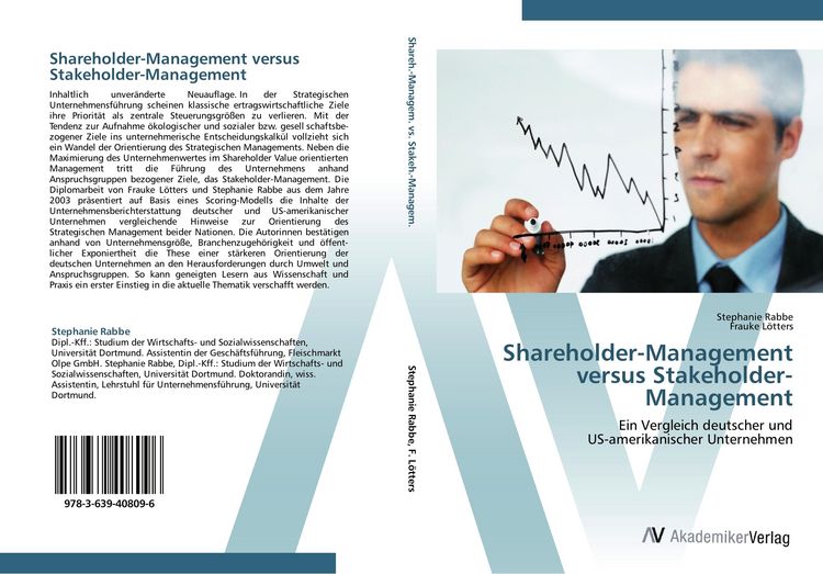 Produktbild: Shareholder-Management versus Stakeholder-Management