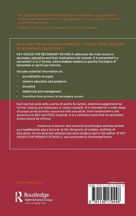 Produktbild: Key Issues for Secondary Schools