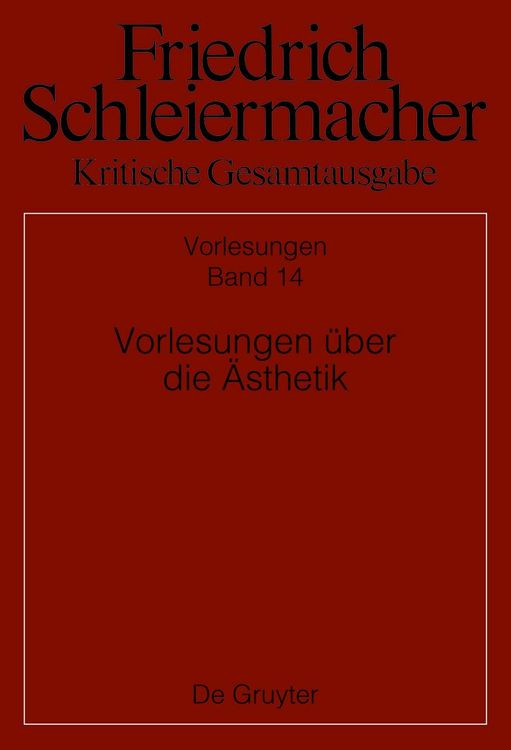 Produktbild: Vorlesungen &uuml;ber die &Auml;sthetik
