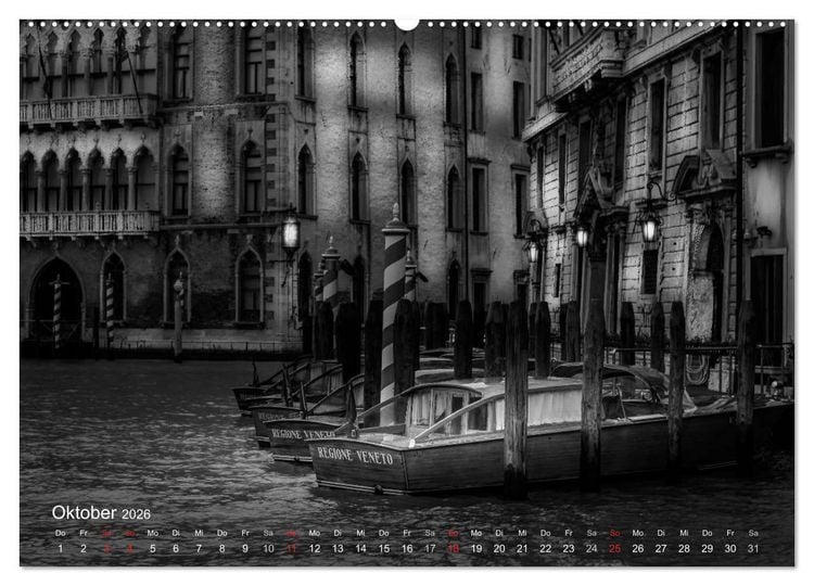 Produktbild: Venedig - Licht und Schatten (hochwertiger Premium Wandkalender 2026 DIN A2 quer), Kunstdruck in Hochglanz