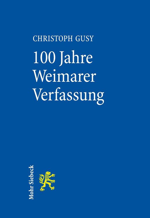 Produktbild: 100 Jahre Weimarer Verfassung