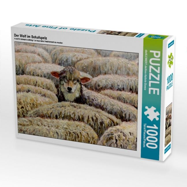 Produktbild: CALVENDO Puzzle Der Wolf im Schafspelz | 1000 Teile Lege-Gr&ouml;&szlig;e 64x48cm Foto-Puzzle f&uuml;r gl&uuml;ckliche Stunden