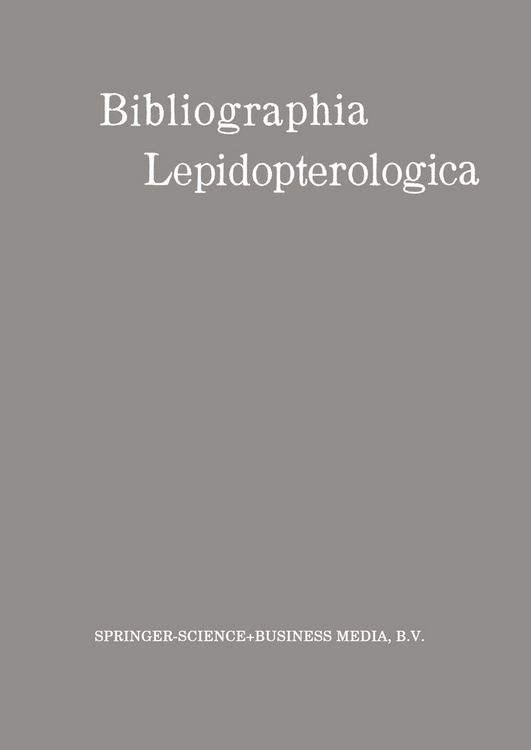 Produktbild: Bibliographia Lepidopterologica