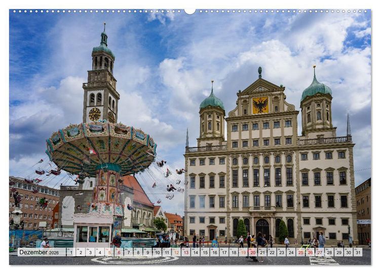 Produktbild: Augsburg Impressionen (hochwertiger Premium Wandkalender 2026 DIN A2 quer), Kunstdruck in Hochglanz
