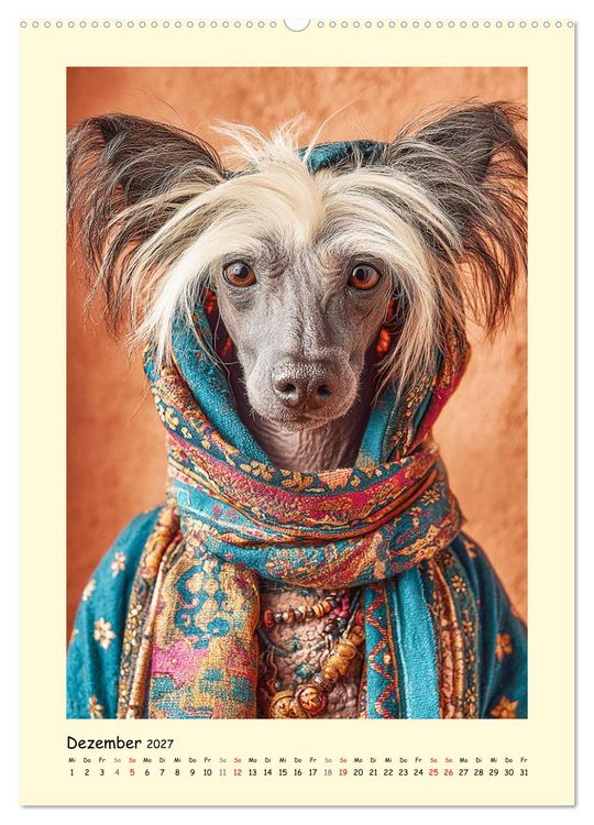 Produktbild: Charme und Grazie. Die Anmut der Chinesischen Schopfhunde (hochwertiger Premium Wandkalender 2027 DIN A2 hoch), Kunstdruck in Hochglanz