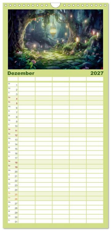Produktbild: Familienplaner 2027 - Im Reich der Elben mit 5 Spalten (Wandkalender, 21 x 45 cm) CALVENDO