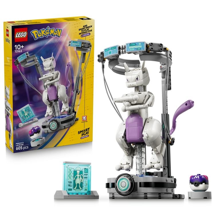 Produktbild: LEGO Pok&eacute;mon SMART Play: Mewtwus Ausbruch aus dem Labor kompatibles Set 72163