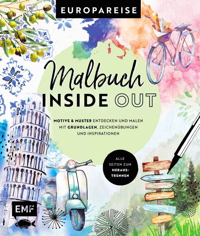 Produktbild: Malbuch Inside Out: Watercolor Europareise