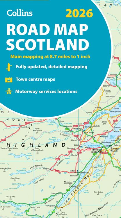 Produktbild: 2026 Collins Road Map of Scotland