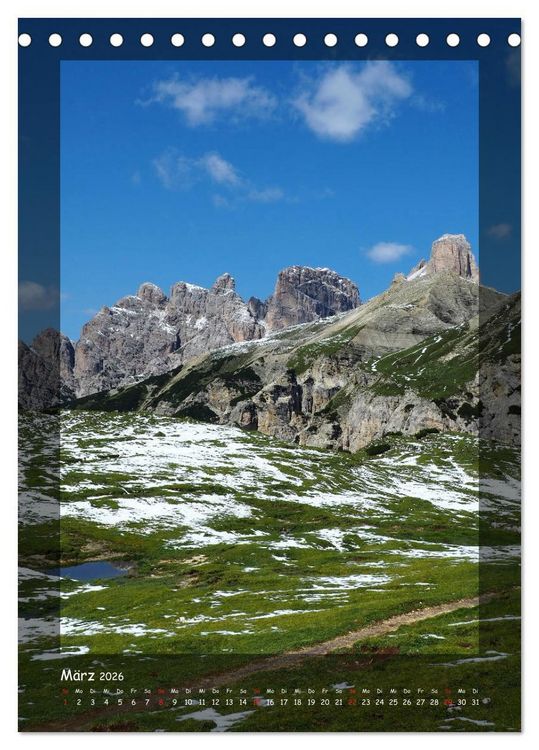 Produktbild: Bergwelten Wandkalender (Tischkalender 2026 DIN A5 hoch), CALVENDO Monatskalender