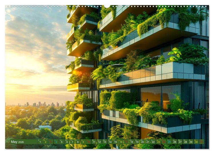 Produktbild: Nature Feeling - Urban Jungle (High Quality Premium Wall Calendar 2026 DIN A2 landscape),CALVENDO 12 Month Wall Calendar