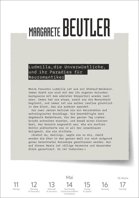 Produktbild: 53 Frauen, die du gelesen haben musst Wochen-Kulturkalender 2026