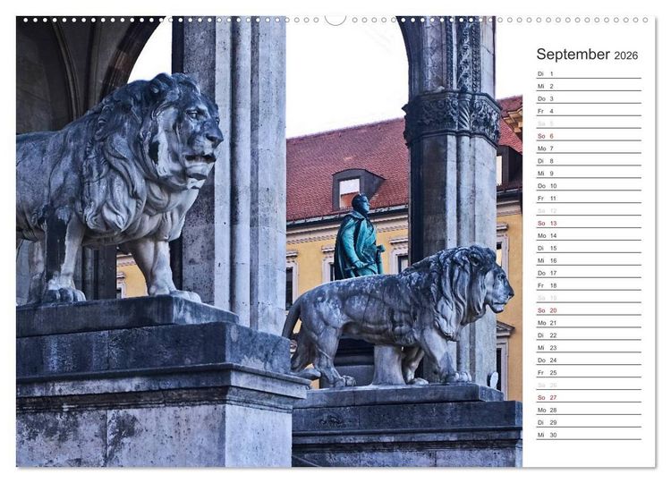 Produktbild: M&uuml;nchen - Die Sch&ouml;ne (hochwertiger Premium Wandkalender 2026 DIN A2 quer), Kunstdruck in Hochglanz