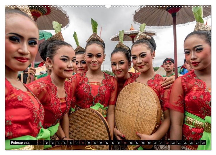 Produktbild: Yogyakarta - Indonesien (hochwertiger Premium Wandkalender 2026 DIN A2 quer), Kunstdruck in Hochglanz