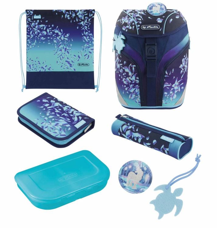 Produktbild: Herlitz Grundschulrucksack SoftLight Plus GREENline Blue Ice