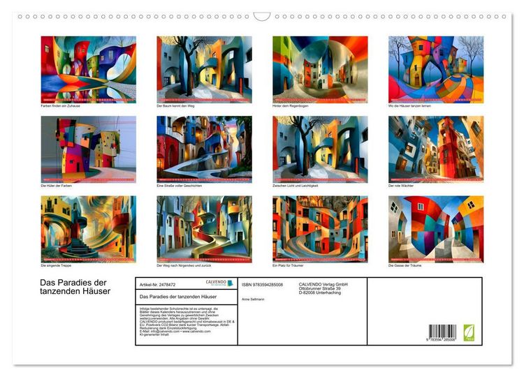 Produktbild: Das Paradies der tanzenden H&auml;user (Wandkalender 2027 DIN A2 quer), CALVENDO Monatskalender