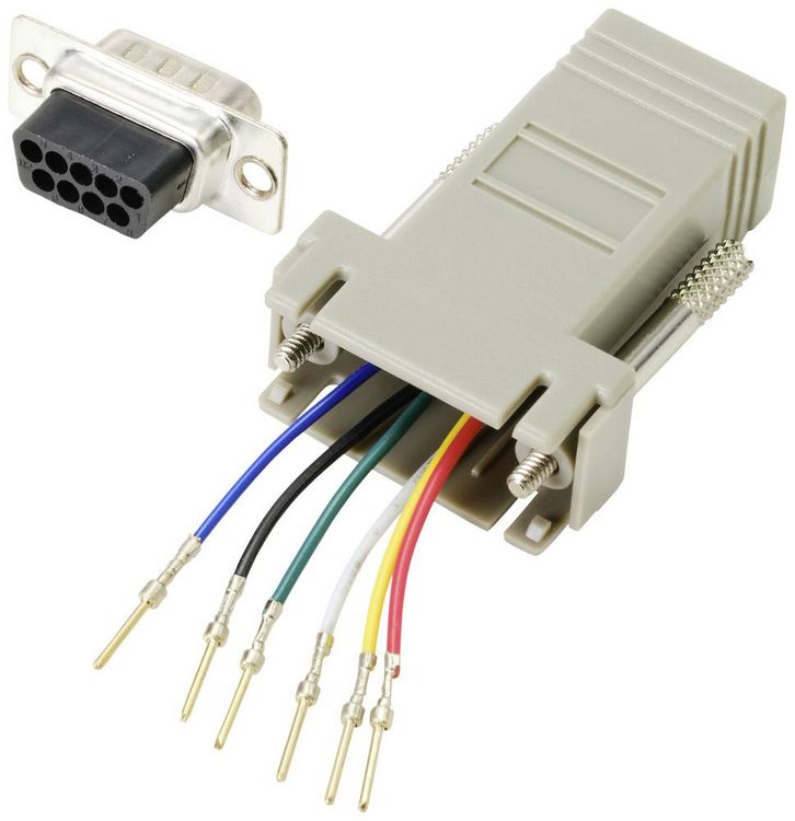 Produktbild: TRU COMPONENTS D-SUB Adapter D-SUB-Stecker 9pol. - RJ12-Buchse 1St.