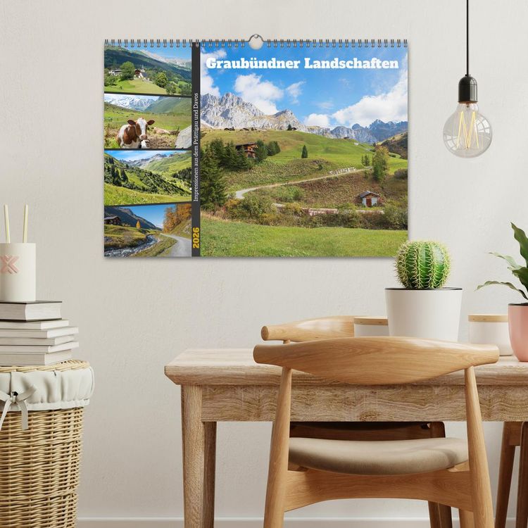 Produktbild: Graub&uuml;ndner Landschaften (Wandkalender 2026 DIN A3 quer), CALVENDO Monatskalender