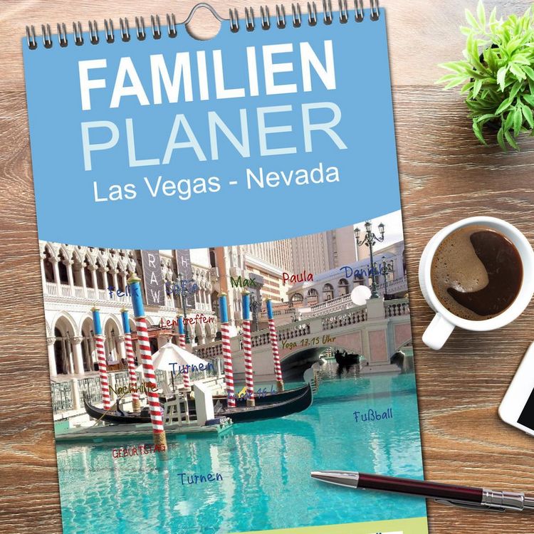 Produktbild: Familienplaner 2026 - Las Vegas - Nevada mit 5 Spalten (Wandkalender, 21 x 45 cm) CALVENDO