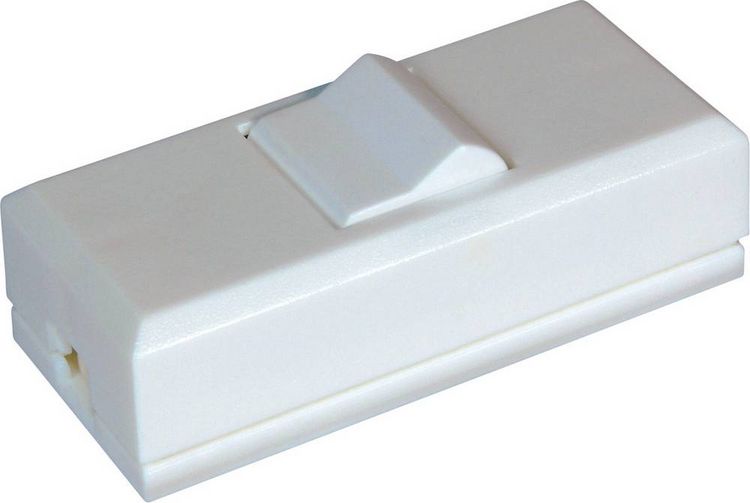 Produktbild: InterB&auml;r 8075-008.01 Schnurschalter Wei&szlig; 1 x Aus/Ein 2A 1St.