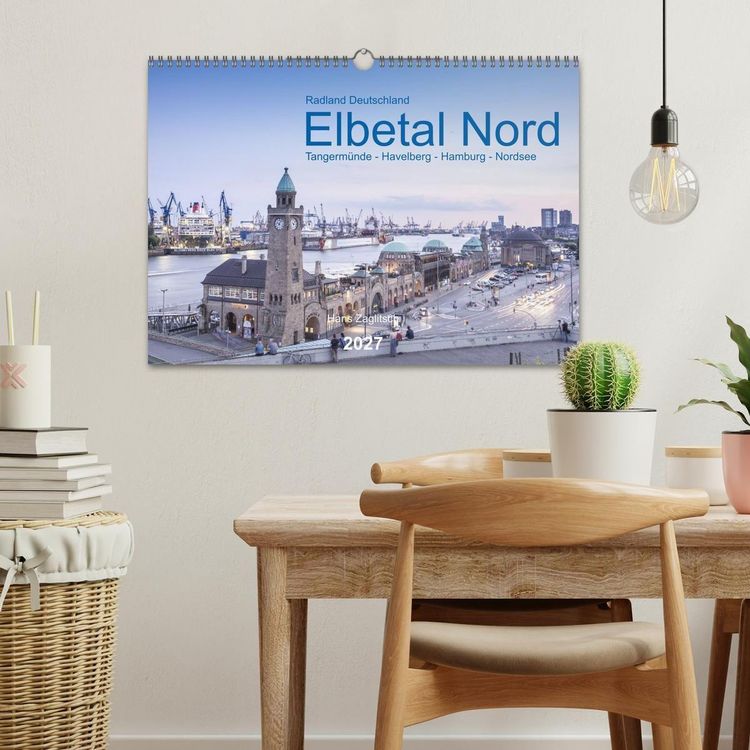 Produktbild: Elbetal Nord - Radland Deutschland (Wandkalender 2027 DIN A3 quer), CALVENDO Monatskalender