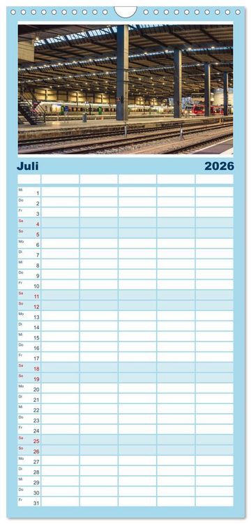 Produktbild: Familienplaner 2026 - Chemnitz zur blauen Stunde mit 5 Spalten (Wandkalender, 21 x 45 cm) CALVENDO