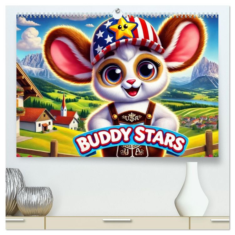 Produktbild: Buddy Stars - Abenteuer f&uuml;r Kinder (hochwertiger Premium Wandkalender 2026 DIN A2 quer), Kunstdruck in Hochglanz
