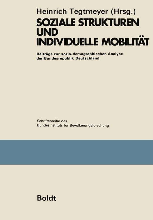 Produktbild: Soziale Strukturen und individuelle Mobilit&auml;t