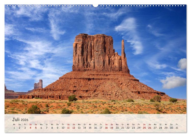 Produktbild: Monument Valley - Faszinierende Westernkulisse in den USA (hochwertiger Premium Wandkalender 2026 DIN A2 quer), Kunstdruck in Hochglanz