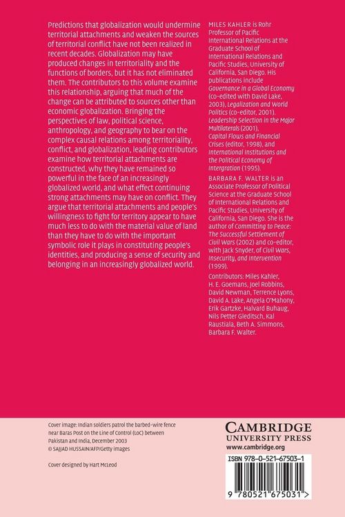 Produktbild: Territoriality and Conflict in an Era of Globalization