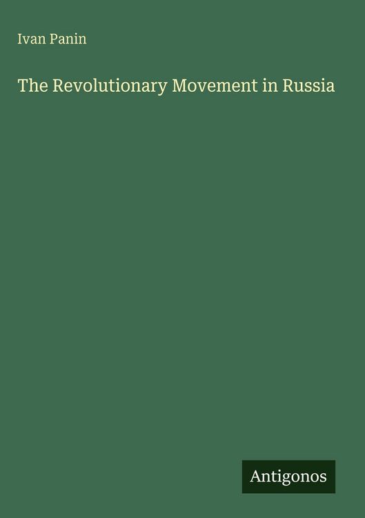 Produktbild: The Revolutionary Movement in Russia