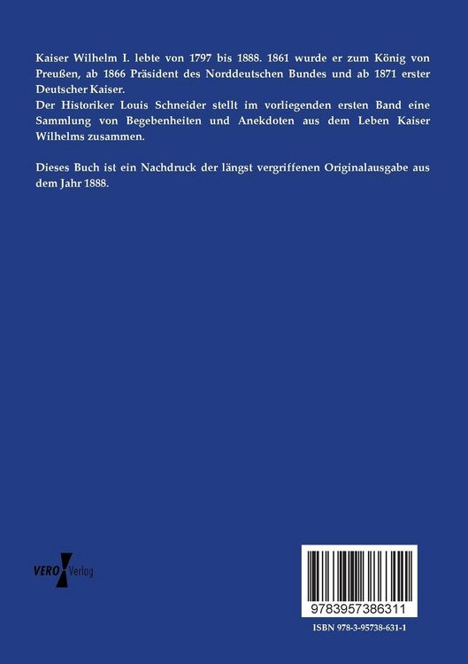 Produktbild: Aus dem Leben Kaiser Wilhelms