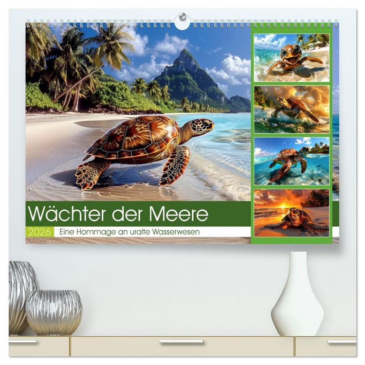 Produktbild: W&auml;chter der Meere (hochwertiger Premium Wandkalender 2026 DIN A2 quer), Kunstdruck in Hochglanz