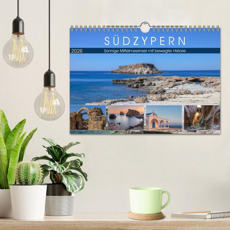Produktbild: S&uuml;dzypern, sonnige Mittelmeerinsel mit bewegter Historie (Wandkalender 2026 DIN A4 quer), CALVENDO Monatskalender