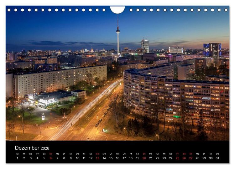 Produktbild: Die Blaue Stunde in Berlin (Wandkalender 2026 DIN A4 quer), CALVENDO Monatskalender